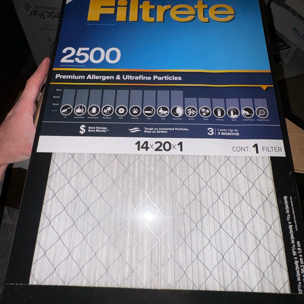 3M Filtrete 2500 Premium Allergen & Ultrafine Particles Filter - White